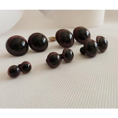 20pcs/lot--20-22-24-26-28-30-40mm brown color plastic toy eyes safety eyes & washer for diy plush doll findings-size option