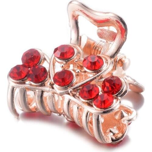 2019 Girls Hair Jewelry Colorful Crystal Crab Clip Womens Shiny Rhinestone Butterfly Metal Hair Claws Accessories Party Gifts