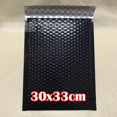 30x33cm Black Bubble Envelopes Bags Mailers Padded Shipping Envelope With Bubble Mailing Bag Business Supplies 50pcs/lot