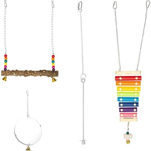 4PCS Chicken Toys Chicken Xylophone Toy Hen Swing Toys Hens Chicken Mirror Toy, Fruits Holder for Hens