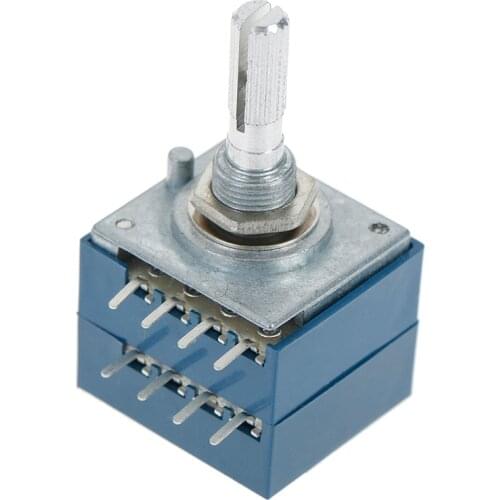 50K ALPS RH2702 VOLUME Potentiometer Dual 50KAX2 Slotted Japan Rotary Switch 8Ppin
