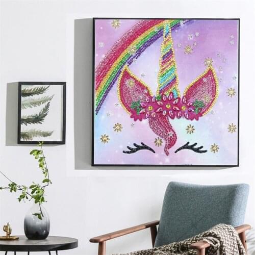 5D DIY Unicorn Diamond Painting Full Round Drill Cartoon Magic Unicorn Rhinestones Cross Stitch Mosaic Home Decor Kids Gift