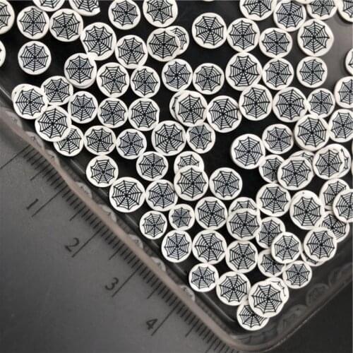 60g Halloween Spider Web Polymerclay,Soft Clay Sprinkle For Kids Diy/Craft Diy Making/Nail Art/Scrapbook Decoration/Craft Filler