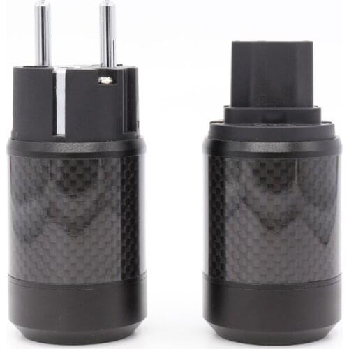 Audiocrast Hi-End Rhodium Plated EU Schuko Power Connector hifi IEC Connector