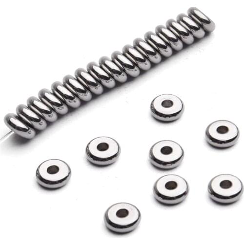 50pcs 4/5/6/8/10mm Stainless Steel Round Flat Jewelry Spacer Beads Fit Bracelet Necklace Spacer Ring DIY Jewelry Accessories