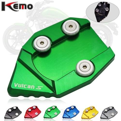 For KAWASAKI Vulcan S 650 VN650 2015 2016 2017 2018 Motorcycle CNC Aluminum Side Stand Enlarge Foot Plate Extension Kickstand