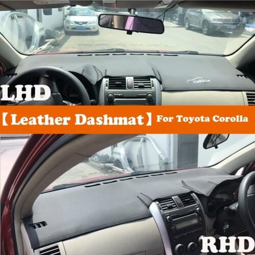 Leather Dashmat Accessories Car-Styling Dashboard Covers Pad Dash Mat Sunshade Carpet For Toyota Corolla E140/E150 2007- 2013