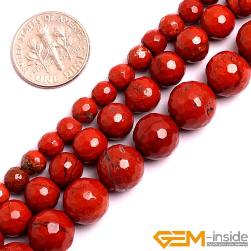 6mm 8mm 10mm Round Faceted Red Jaspers beads natural stone beads DIY loose beads for jewelry making strand 15 inches wholesale