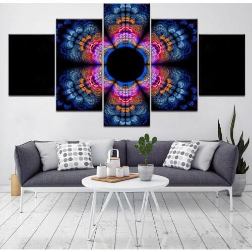 Abstract flower home decoration oil paintings 5 piece Modular wall painting printed on canvas art bilder modern picture Artwork
