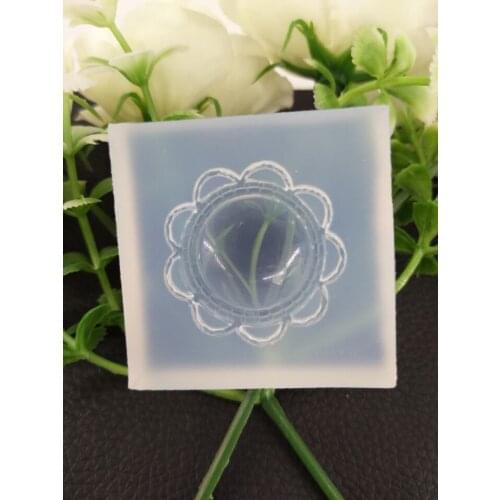 New pattern gemstone pendant with a round base Silicone Mold Mould For Epoxy Resin Jewelry Making DIY Hand Craft