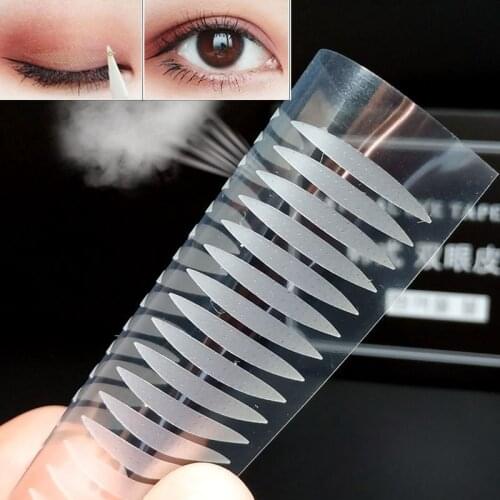 120PCS Popular Olive-shaped Lace Transparent Eyelid Sticker Invisible Eyelid Paste Self-adhesive Double Eye Tape Make Up Tools