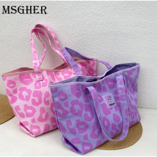 Luxury brand Large Tote bag Underarm bag 2021 Leopard Canvas Womens Designer Handbag High capacity Shoulder Bag B772