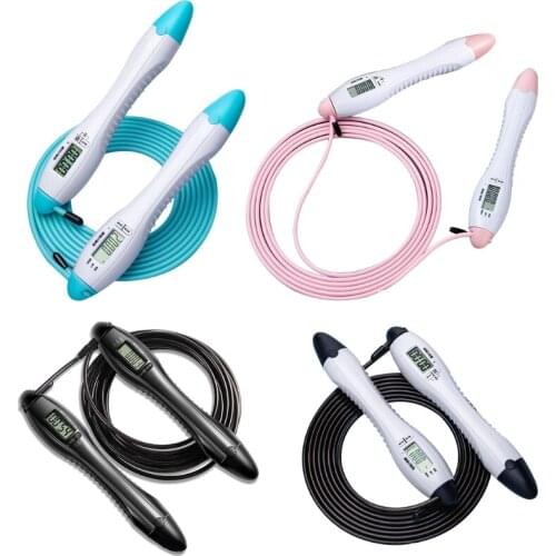 XXUF Men Women Unisex LCD Digital Display Skipping Jumping Rope Fitness Training Adjustable Calorie Counter Cable Workout