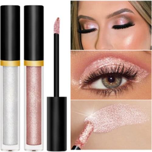 Eyeshadow Nude Pearlescent Luminous Flash Waterproof Single Liquid Eyeshadow Makeup Pigment Accessories Beauty Cosmetics