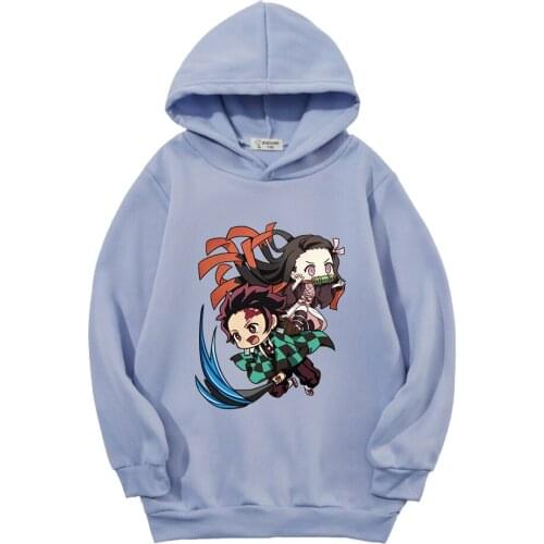 Demon Slayer Printing Hoodie Childrens Clothing Boys and Girls Spring and Autumn Fashion Wear Long-sleeved Shirt