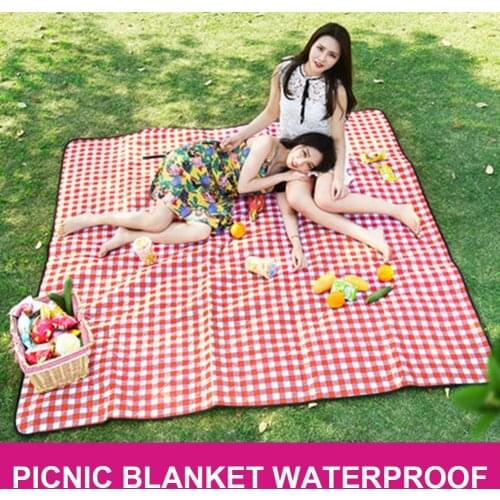 Waterproof Pocket Beach Blanket Folding Camping Extra Large Handy Mat Outdoor Thick Sandproof Blanket For Family Friends Kids