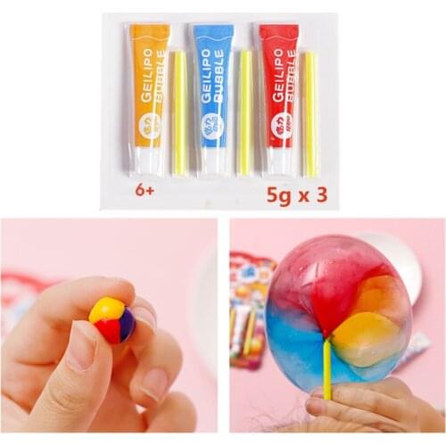 Magic Bubble Glue Toy Blowing Colorful Bubble Ball Plastic Balloon Won't Burst Safe For Kids Boys Girls Gift