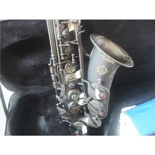 Best Quality Brass Alto Saxophone E-Flat Matte Black Sax Alto Mouthpiece Ligature Reed Neck Musical Instrument Accessories