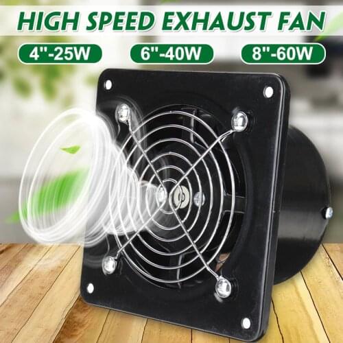 4/6/8Inch Extractor Ventilation Fan Exhaust Air Blower High Speed Bathroom Kitchen Toilet Air Vent Window Wall Fan Exhaust Fan