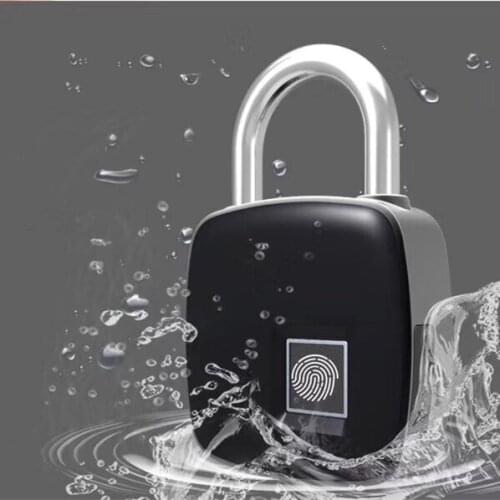 Lock Fingerprint Padlock Smart Fingerprint Lock IP66 Waterproof Dustproof Design Keyless Anti-theft Padlock Suitcase Door Lock