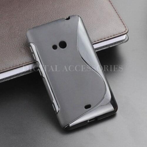 Black Color S-Line Anti Skidding Gel TPU Slim Soft Case Back Cover For Nokia 625 Lumia 625 Phone silicone Bag Cases