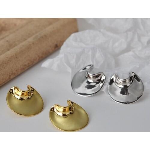 MLKENLY S925 Sterling Silver For Women Smoonth Round Shape Geometric Earrings Trendy New Fashion pendientes Jewelry