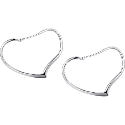Love heart simple high quality Silver Earrings for women fashion jewelry earrings /AIOALEVF SAYVNNNF