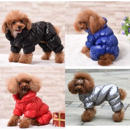 Winter New Pets Dogs Coat Jacket Waterproof Clothing Puppy Warm Down Hoodies Four-legs Ski Teddy Bear Pet Outfit for Dog Clothes