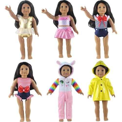 1Set Swimwear Swimsuit /life jacket Clothes For 18 inch American Doll Our Generation Doll Clothes A1