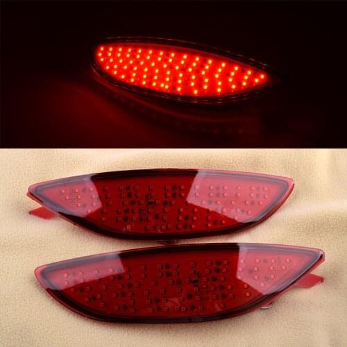 1 Pair LED 12V Car Rear Bumper Reflector Brake Light Lamp Fit For Hyundai Accent Verna Sedan 2008-2010 2011 2012 2013 2014 2015