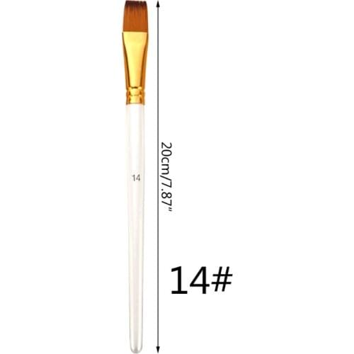 13pcs Nylon Hair Wooden Handle Watercolor Paint Brush Pen Oil Acrylic Painting K92C