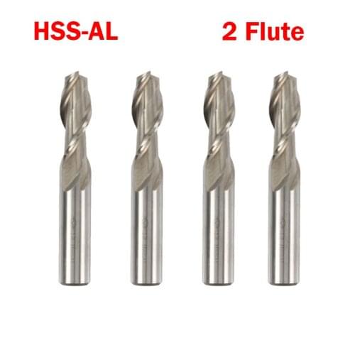 3mm 3.5mm 4mm 5mm 6mm Cutting Edge Diameter HSSAL 2 Flute White Straight Shank Fully Ground Center End Mill Milling Cutter