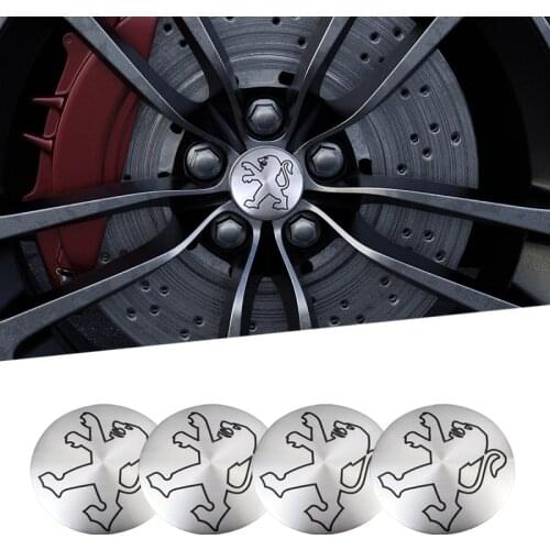 4Pcs 56mm Car Center Hub Cap Wheel Sticker Accessories For Peugeot 206 307 308 207 3008 208 407 508 2008 5008 301 406 408 607