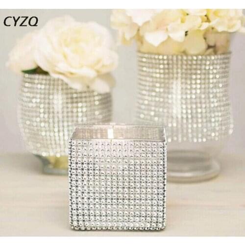 91cm*12cm Bling Diamond Mesh Wrap Ribbon Birthday Wedding DIY Decor Table Cake Wrap Rhinestone Mesh Roll Tape Crystal Ribbon