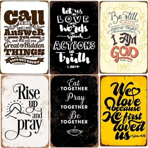 English Words Vintage Metal Tin Sign Posters Retro Metal Poster DIY Wall Stickers Home Bar Art Posters Decoration