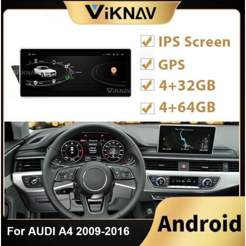 Android Car Radio Head Unit For AUDI A4 2009-2016 LHD RHD Car Screen DVD Multimedia Player Audio GPS navigation Stereo Recorder