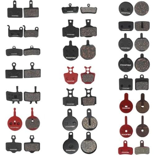 New 1 Pair/2pcs MTB Mountain Bike Cycling Red Copper Fiber Metal Disc Brake Pads for Shimano M446 355 395 BB5 Bicycle Parts