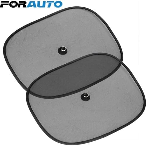 FORAUTO 2Pcs/Set Car Curtains Car-styling For Front Side and Rear Window Sucker UV Mesh Sun Shades Sunshade Blocker 44*36cm