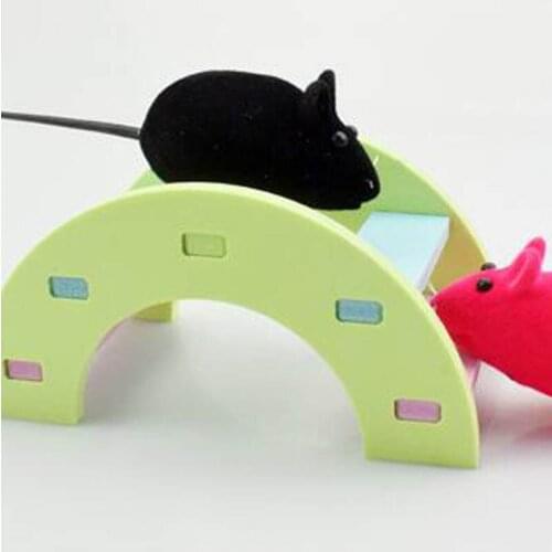 Hamster Toys Wooden Ladder Rainbow Bridge for Hamster Guinea Pig Small Animals Non-Slip Seesaw Swing Training Toy Accessories