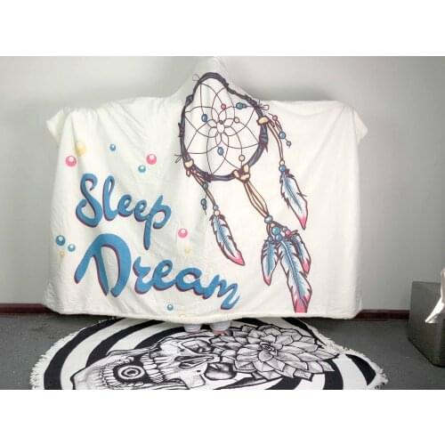 Clearance Hot Sale Blanket Cartoon Anime Characters Wearable Plush Thick Hooded Warm Winter Home Blanket Boys And Girls150x200cm