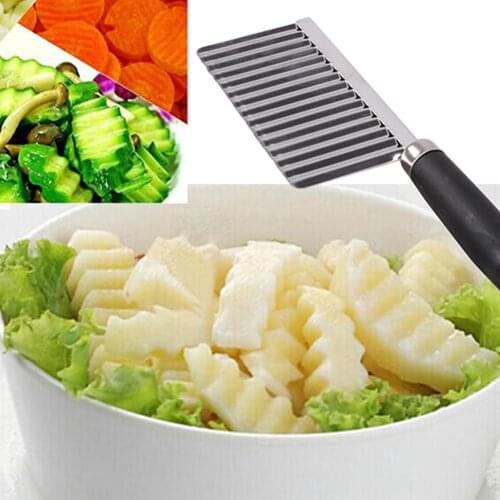 Multifunction Wavy French Fries Cutter Stainless Steel Potato Slicer Vegetable Chopper Slicer Durable Kitchen Gadgets Cutter