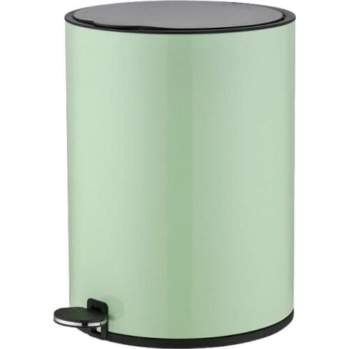 Trash Can Household Living Room and Kitchen Creative Stainless Steel Lidded Pedal Bathroom Bedroom Pedal Large Size with Lid