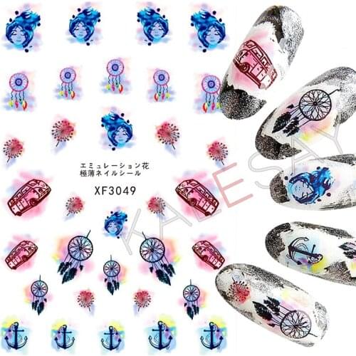 Nail Decals Indian Styles Abstract Sticker for Nail Self-adhesive Leopard DIY Sticker Decal Manicure for Nail Art Sticker Design