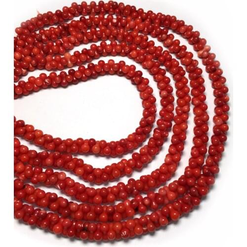 Natural Small Coral Beads Exquisite Red Loose Coral Beads for Making Women DIY Jewelry Necklace Bracelet Accessories Best Gift