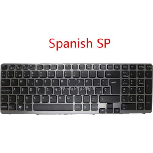 Laptop SP NE GK UK GR TR Keyboard For SONY For VAIO SVE15 Series Nordic Greek United Kingdom Germany Turkey Spanish new