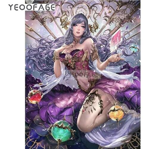 2019 new 5D Diamond Painting cross stitch girl DIY full square Diamond Embroidery Kits Cartoon rhinestone Paste needlework