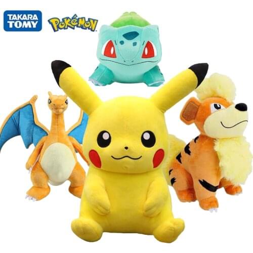 Original Pokemon Pikachu Plush Cartoon Action Piplup Georca Genggui Mew Animal Soft Toys Kawaii Anime Figures Jigglypuff Lapra