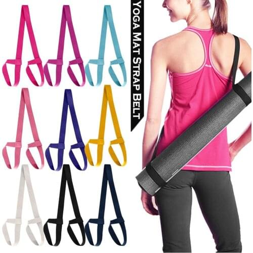 Multi-Color Yoga Mat Strap Belt Adjustable Sports Sling Shoulder Carry Belt Exercise Stretch Fitness Elastic Yoga Belt