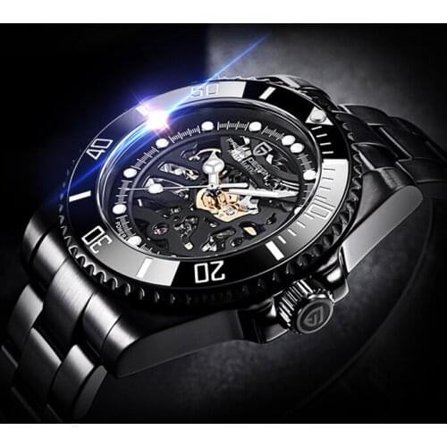 Sapphire Crystal Watch Men Skeleton Automatic Watches Mens 2020 Pagani Design Mechanical Wristwatch 10Bar Diver Ceramics Bezel