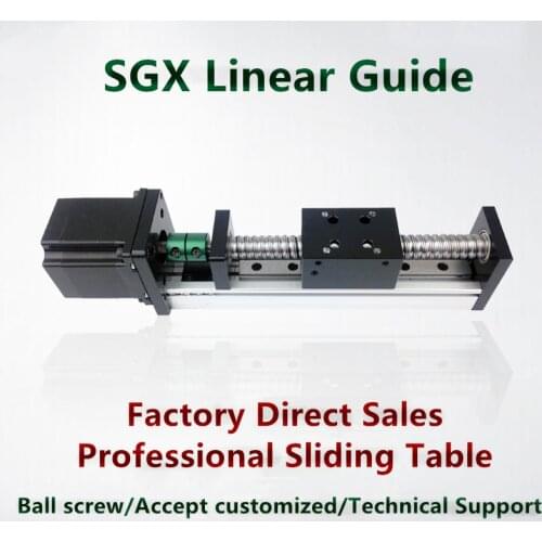 SGX single line rail ball screw guide rail linear module CNC precision cross slide table +1pc nema 23 stepper motor 3D Printer